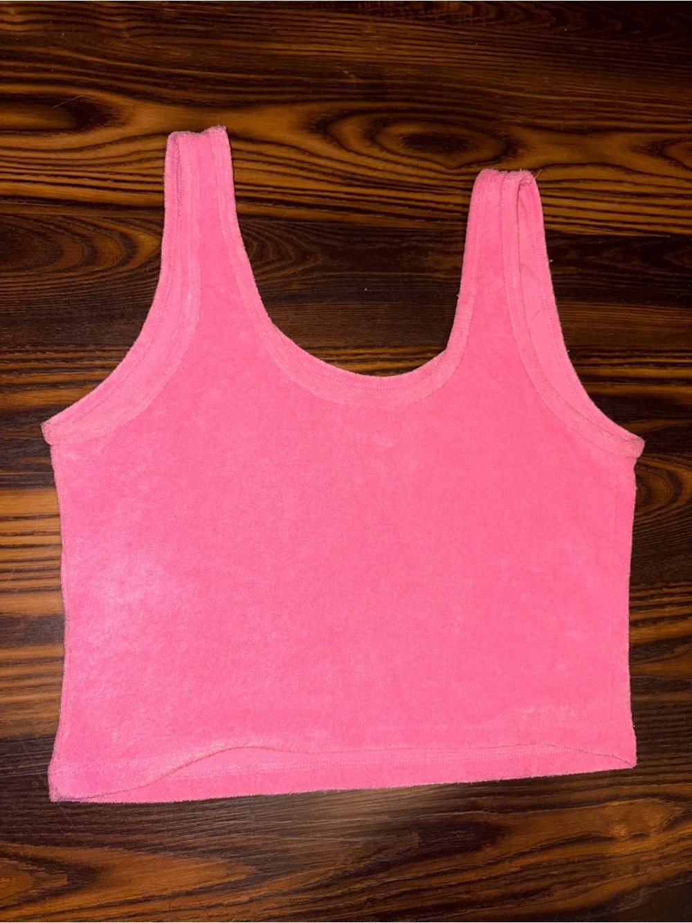 Hollister Bright Pink Terry Crop Tank